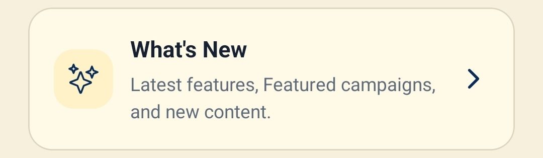 Faithful Captain What's New option in Settings